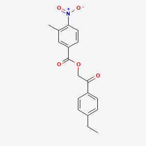 2-(4-ethylphenyl)-2-oxoethyl 3-methyl-4-nitrobenzoate