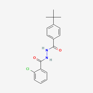 molecular formula C18H19ClN2O2 B5830591 N'-(4-tert-butylbenzoyl)-2-chlorobenzohydrazide 