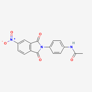 molecular formula C16H11N3O5 B5830611 N-[4-(5-nitro-1,3-dioxo-1,3-dihydro-2H-isoindol-2-yl)phenyl]acetamide 