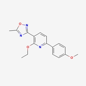 2-ethoxy-6-(4-methoxyphenyl)-3-(5-methyl-1,2,4-oxadiazol-3-yl)pyridine