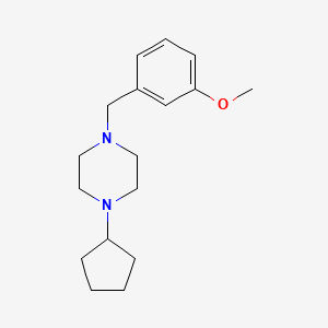 molecular formula C17H26N2O B5830631 1-cyclopentyl-4-(3-methoxybenzyl)piperazine 