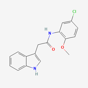 molecular formula C17H15ClN2O2 B5830637 N-(5-chloro-2-methoxyphenyl)-2-(1H-indol-3-yl)acetamide 