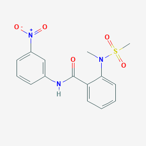 molecular formula C15H15N3O5S B5830656 2-[methyl(methylsulfonyl)amino]-N-(3-nitrophenyl)benzamide 