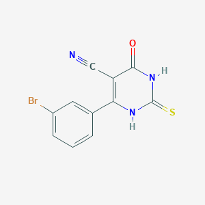 6-(3-bromophenyl)-4-oxo-2-thioxo-1,2,3,4-tetrahydro-5-pyrimidinecarbonitrile