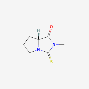molecular formula C7H10N2OS B583070 (R)-2-Methyl-3-thioxohexahydro-1H-pyrrolo[1,2-c]imidazol-1-one CAS No. 145552-40-5