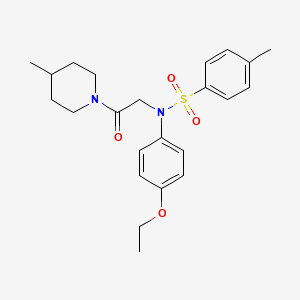 N-(4-ethoxyphenyl)-4-methyl-N-[2-(4-methyl-1-piperidinyl)-2-oxoethyl]benzenesulfonamide