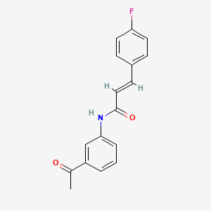 molecular formula C17H14FNO2 B5830739 N-(3-acetylphenyl)-3-(4-fluorophenyl)acrylamide 