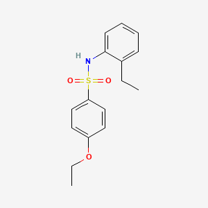 molecular formula C16H19NO3S B5830750 4-ethoxy-N-(2-ethylphenyl)benzenesulfonamide 