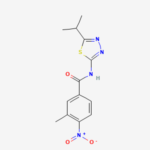 molecular formula C13H14N4O3S B5830755 N-(5-isopropyl-1,3,4-thiadiazol-2-yl)-3-methyl-4-nitrobenzamide 