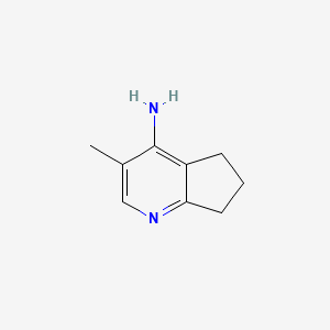 molecular formula C9H12N2 B583078 3-Methyl-6,7-dihydro-5H-cyclopenta[b]pyridin-4-amine CAS No. 142425-81-8