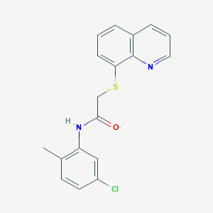 molecular formula C18H15ClN2OS B5830785 N-(5-chloro-2-methylphenyl)-2-(8-quinolinylthio)acetamide CAS No. 5928-44-9