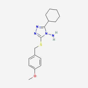 3-cyclohexyl-5-[(4-methoxybenzyl)thio]-4H-1,2,4-triazol-4-amine