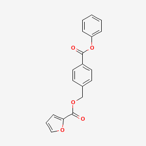 molecular formula C19H14O5 B5830796 4-(phenoxycarbonyl)benzyl 2-furoate 