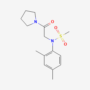 molecular formula C15H22N2O3S B5830801 N-(2,4-dimethylphenyl)-N-[2-oxo-2-(1-pyrrolidinyl)ethyl]methanesulfonamide 