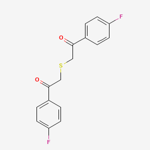 molecular formula C16H12F2O2S B583081 2,2'-Sulfanediylbis[1-(4-fluorophenyl)ethan-1-one] CAS No. 144923-19-3