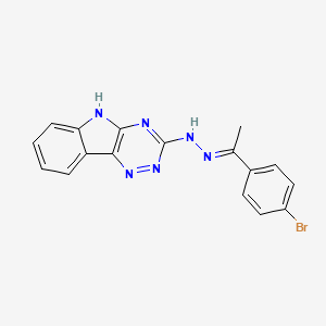 molecular formula C17H13BrN6 B5830825 1-(4-bromophenyl)ethanone 5H-[1,2,4]triazino[5,6-b]indol-3-ylhydrazone 