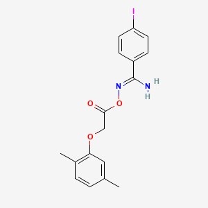 N'-{[(2,5-dimethylphenoxy)acetyl]oxy}-4-iodobenzenecarboximidamide