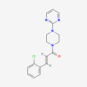 molecular formula C17H17ClN4O B5830833 2-{4-[3-(2-chlorophenyl)acryloyl]-1-piperazinyl}pyrimidine 