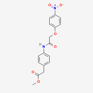 molecular formula C17H16N2O6 B5830839 methyl (4-{[(4-nitrophenoxy)acetyl]amino}phenyl)acetate 