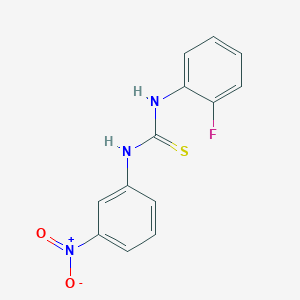 molecular formula C13H10FN3O2S B5830855 N-(2-fluorophenyl)-N'-(3-nitrophenyl)thiourea 