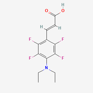 molecular formula C13H13F4NO2 B5830873 3-[4-(diethylamino)-2,3,5,6-tetrafluorophenyl]acrylic acid 