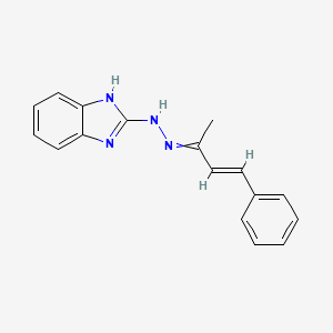 molecular formula C17H16N4 B5830879 4-phenyl-3-buten-2-one 1H-benzimidazol-2-ylhydrazone 