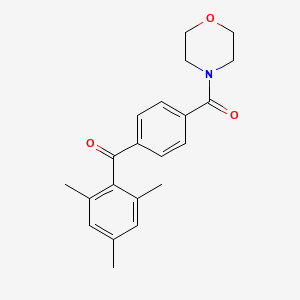 molecular formula C21H23NO3 B5830909 mesityl[4-(4-morpholinylcarbonyl)phenyl]methanone 