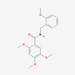 molecular formula C18H21NO5 B5830911 2,4,5-trimethoxy-N-(2-methoxybenzyl)benzamide 