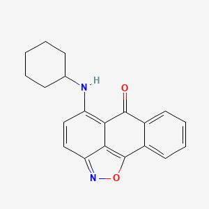 molecular formula C20H18N2O2 B5830919 5-(cyclohexylamino)-6H-anthra[1,9-cd]isoxazol-6-one 