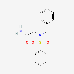 molecular formula C15H16N2O3S B5830925 N~2~-benzyl-N~2~-(phenylsulfonyl)glycinamide 