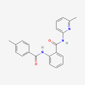 molecular formula C21H19N3O2 B5830933 2-[(4-methylbenzoyl)amino]-N-(6-methyl-2-pyridinyl)benzamide 