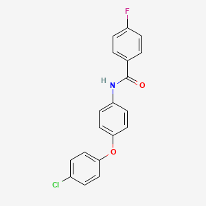 molecular formula C19H13ClFNO2 B5830937 N-[4-(4-chlorophenoxy)phenyl]-4-fluorobenzamide 