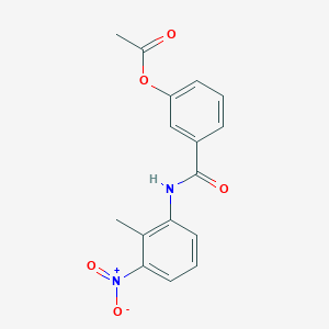 molecular formula C16H14N2O5 B5830939 3-{[(2-methyl-3-nitrophenyl)amino]carbonyl}phenyl acetate 