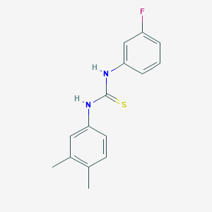 molecular formula C15H15FN2S B5830941 N-(3,4-dimethylphenyl)-N'-(3-fluorophenyl)thiourea 