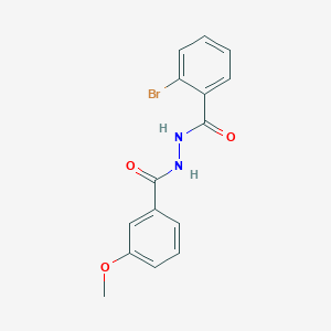 molecular formula C15H13BrN2O3 B5830951 2-bromo-N'-(3-methoxybenzoyl)benzohydrazide 