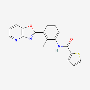 molecular formula C18H13N3O2S B5830959 N-(2-methyl-3-[1,3]oxazolo[4,5-b]pyridin-2-ylphenyl)-2-thiophenecarboxamide 