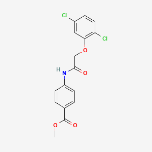 molecular formula C16H13Cl2NO4 B5830972 methyl 4-{[(2,5-dichlorophenoxy)acetyl]amino}benzoate 
