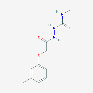 B5830975 N-methyl-2-[(3-methylphenoxy)acetyl]hydrazinecarbothioamide CAS No. 667436-85-3