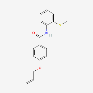 molecular formula C17H17NO2S B5830985 4-(allyloxy)-N-[2-(methylthio)phenyl]benzamide 