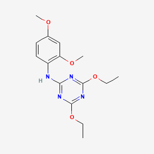 molecular formula C15H20N4O4 B5830997 N-(2,4-dimethoxyphenyl)-4,6-diethoxy-1,3,5-triazin-2-amine 