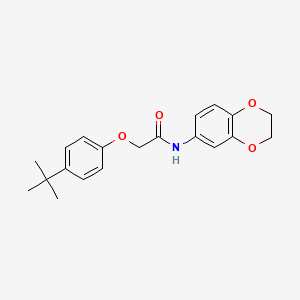 2-(4-tert-butylphenoxy)-N-(2,3-dihydro-1,4-benzodioxin-6-yl)acetamide