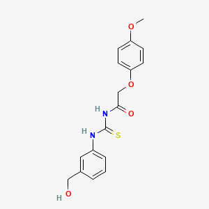 molecular formula C17H18N2O4S B5831005 N-({[3-(hydroxymethyl)phenyl]amino}carbonothioyl)-2-(4-methoxyphenoxy)acetamide 