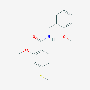 molecular formula C17H19NO3S B5831015 2-methoxy-N-(2-methoxybenzyl)-4-(methylthio)benzamide 