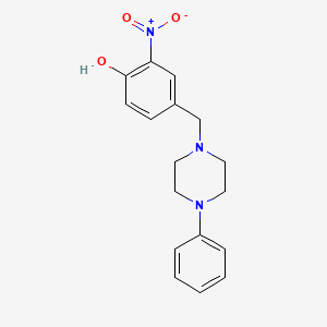 2-nitro-4-[(4-phenyl-1-piperazinyl)methyl]phenol