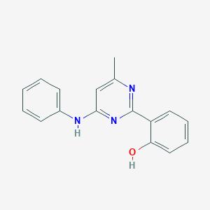 molecular formula C17H15N3O B5831076 2-(4-anilino-6-methyl-2-pyrimidinyl)phenol 