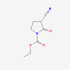 molecular formula C8H10N2O3 B583108 Ethyl 3-cyano-2-oxopyrrolidine-1-carboxylate CAS No. 153929-20-5