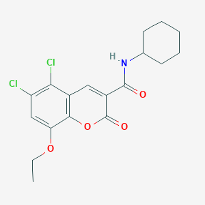 5,6-dichloro-N-cyclohexyl-8-ethoxy-2-oxo-2H-chromene-3-carboxamide