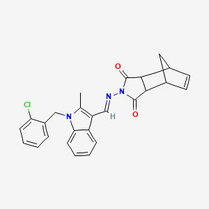 molecular formula C26H22ClN3O2 B5831114 4-({[1-(2-chlorobenzyl)-2-methyl-1H-indol-3-yl]methylene}amino)-4-azatricyclo[5.2.1.0~2,6~]dec-8-ene-3,5-dione 