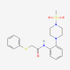 N-{2-[4-(methylsulfonyl)-1-piperazinyl]phenyl}-2-(phenylthio)acetamide