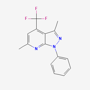 3,6-dimethyl-1-phenyl-4-(trifluoromethyl)-1H-pyrazolo[3,4-b]pyridine